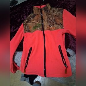 Pink and Camouflage Zip-Up Jacket